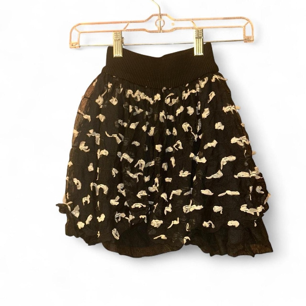 Simonett Black and Cream A-Line Skirt